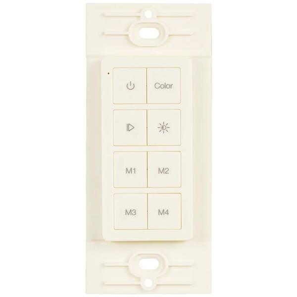 Multi-Color RGB Radio Frequency Almond Task Lighting Remote Control